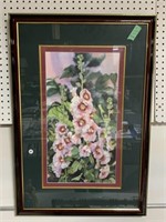 Framed Numbered Print of Flowers signed Mary Dawn