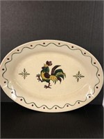 VINTAGE METLOX POPPYTRAIL ROOSTER SERVING TRAY