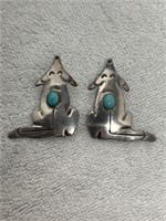 VINTAGE STERLING SILVER SOUTHWESTERN COYOTE AND