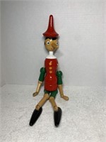 VINTAGE HAND PAINTED WOODEN PINOCCHIO DOLL WITH