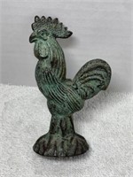 VINTAGE BRONZE ROOSTER FIGURE 3 1/2"T