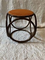 VINTAGE BENTWOOD CIRCULAR STOOL 15 1/2”T X 15