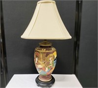 Ceramic Lamp with Asian Motif.