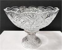 Clear Glass Punch Bowl with Pedestal