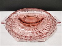 Red / Orange Glass Hors D'oeuvres Platter