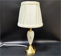 Small Brass and Ceramic Table Lamp