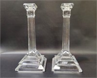 Pair of Glass Candle Holders