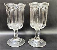 Pair of Decorative Glass Goblets