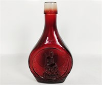 Wheaton Red Glass Betsy Ross Commemorative Bottle
