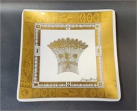 Georges Briard - White / Gold Milk Glass Dish