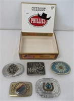Assortment of belt buckles that include: Made in