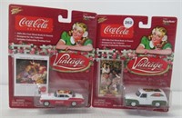 (2) Coca-Cola Christmas Johnny Lightning Cars.