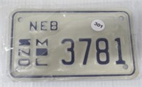 Rare NOS Vintage Nebraska Snowmobile License