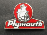 Plymouth Red/White Pin.