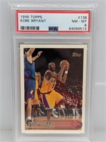1996 Topps Kobe Bryant RC #1328 PSA 8 NM/MT