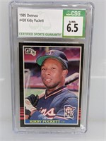 1985 Donruss Kirby Puckett Rookie #438. CSG 6.5