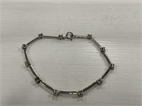 Bracelet 7 1/2 " China 925 Silver with Clear