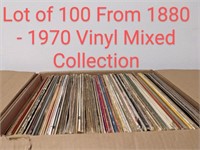 Lot of 100 From 1890 - 1970 Vinyl Mixed  Collectio