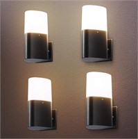 4 Packs Outdoor Wall Light LED, Black