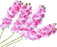 4 PK 3' Faux Orchid Stems