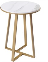 Dorriss Small End Table White Marble Texture