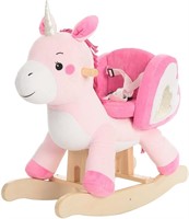 Baby Rocking Horse, Ride Unicorn, Pink