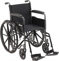 Drive Folding Transport Wheelchair, Black