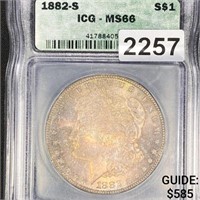 1882-S Morgan Silver Dollar ICG - MS66