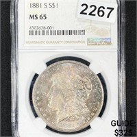 1881-S Morgan Silver Dollar NGC - MS65