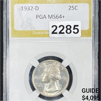 1932-D Washington Silver Quarter PGA - MS64+