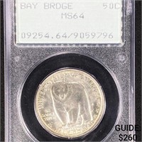 1936 Bay Bridge Half Dollar PCGS - MS64