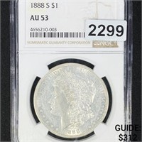 1888-S Morgan Silver Dollar NGC - AU53