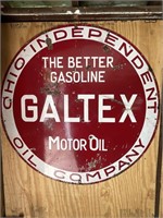 Galtex Porcelain gasoline Sign Ohio independent