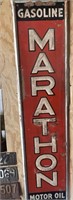 Marathon Gas large metal sign about 65” long and