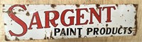 Sargent Porcelain paint advertising sign about