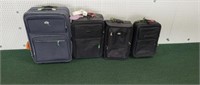 4 pieces miscellaneous rolling luggage -