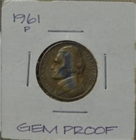 1961 P Proof Jefferson Nickel