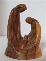 Modern Holy Family in Olive Wood