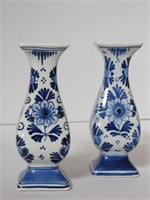 Handmade and Handpainted Delft vase  set