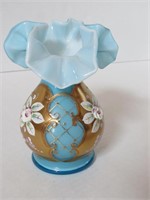 Vintage Handmade Czech Republic Glass Art Vase