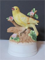 Vintage Milano Porcelain Yellow Canary Music Box