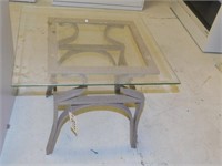 Glass Top End Table 24"x24"x20"