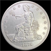 1874 Silver Trade Dollar UNCIRCULATED