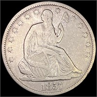 1857 Seated Liberty Half Dollar LIGHTLY
