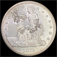 1875-S 'Chop' Silver Trade Dollar CLOSELY
