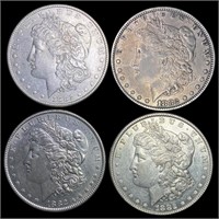 4 Morgan Silver Dollars UNCIRCULATED