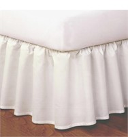 Magic skirt ruffled full bed skirt/ Ivory