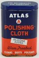 Vintage Atlas Polishing Cloth Tin