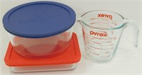 * 3 Pyrex Glass Pieces: One 1.75 qt Storage