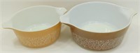 * 2 Pyrex Round Mixing Bowls with Handles: One is